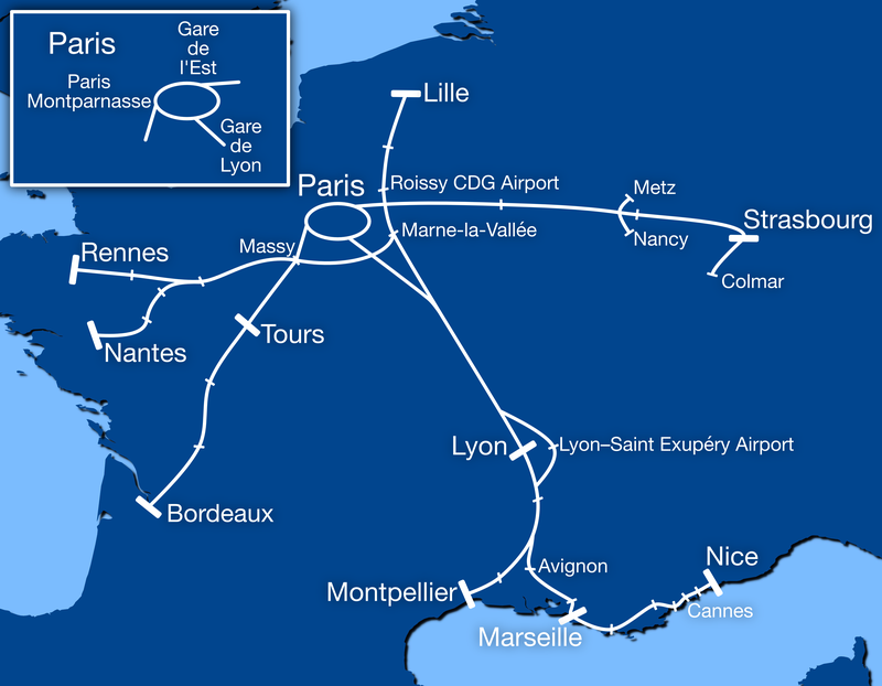 OUIGO route map 2018